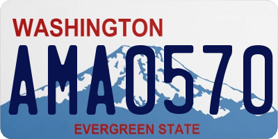 WA license plate AMA0570