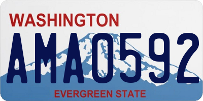 WA license plate AMA0592