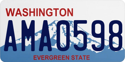 WA license plate AMA0598