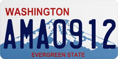 WA license plate AMA0912