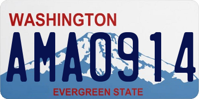WA license plate AMA0914