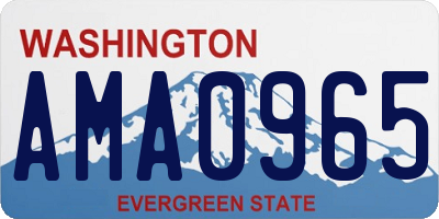 WA license plate AMA0965