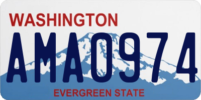 WA license plate AMA0974