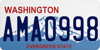 WA license plate AMA0998