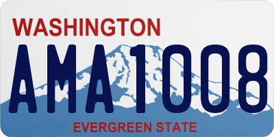 WA license plate AMA1008