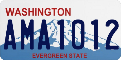 WA license plate AMA1012