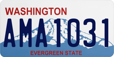 WA license plate AMA1031