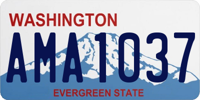 WA license plate AMA1037