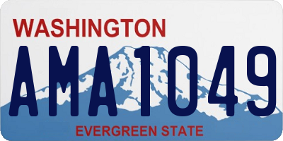 WA license plate AMA1049