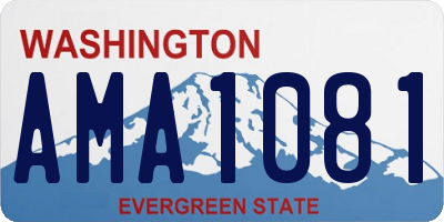 WA license plate AMA1081
