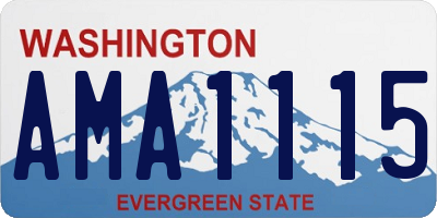 WA license plate AMA1115