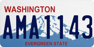 WA license plate AMA1143