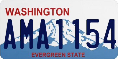 WA license plate AMA1154