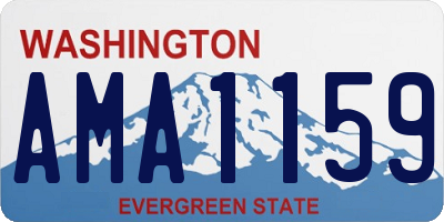 WA license plate AMA1159