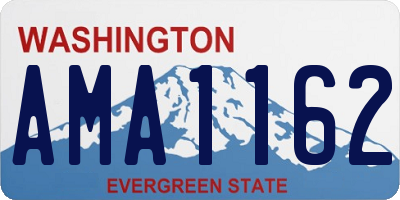 WA license plate AMA1162