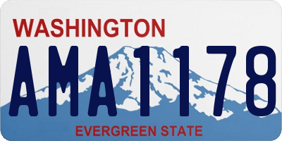 WA license plate AMA1178