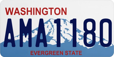 WA license plate AMA1180