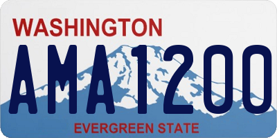 WA license plate AMA1200