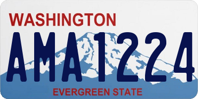 WA license plate AMA1224