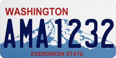 WA license plate AMA1232