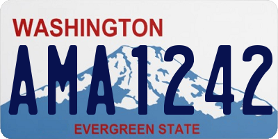 WA license plate AMA1242