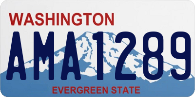 WA license plate AMA1289