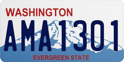 WA license plate AMA1301