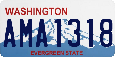 WA license plate AMA1318