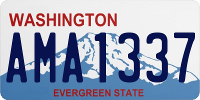 WA license plate AMA1337