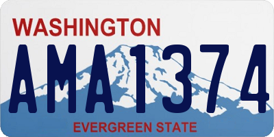 WA license plate AMA1374