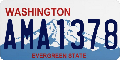 WA license plate AMA1378