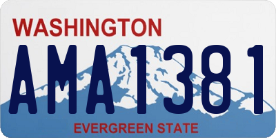 WA license plate AMA1381