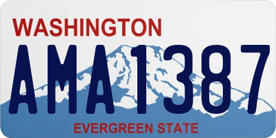 WA license plate AMA1387