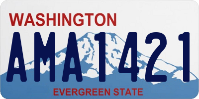 WA license plate AMA1421