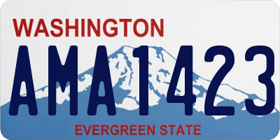WA license plate AMA1423