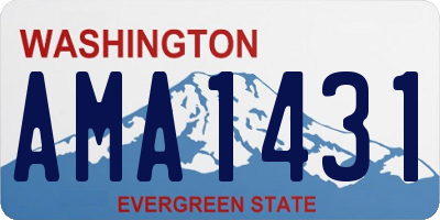 WA license plate AMA1431