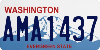 WA license plate AMA1437