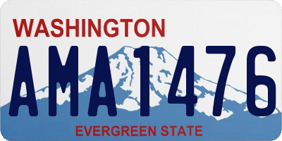 WA license plate AMA1476