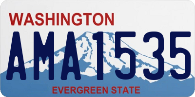 WA license plate AMA1535