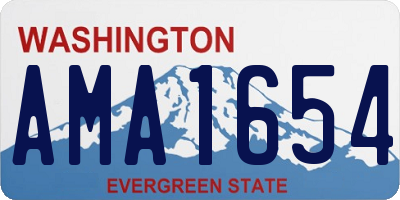 WA license plate AMA1654
