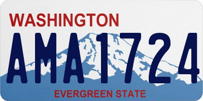 WA license plate AMA1724