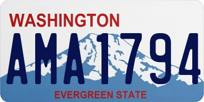 WA license plate AMA1794