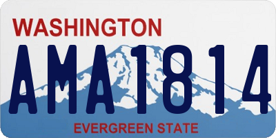 WA license plate AMA1814