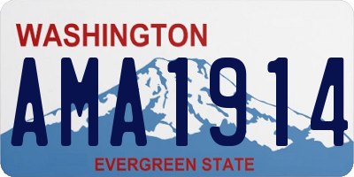 WA license plate AMA1914