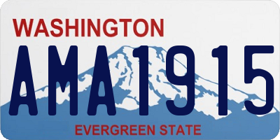 WA license plate AMA1915