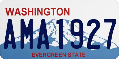 WA license plate AMA1927