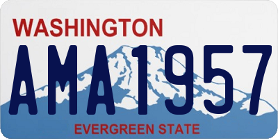 WA license plate AMA1957