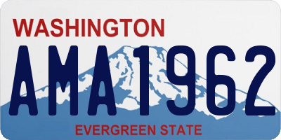 WA license plate AMA1962
