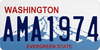 WA license plate AMA1974