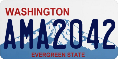 WA license plate AMA2042